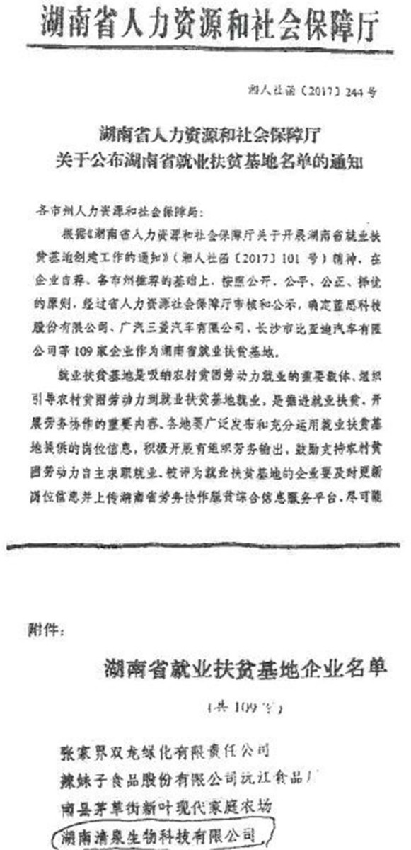 湖南省、市兩級就業(yè)扶貧基地稱號